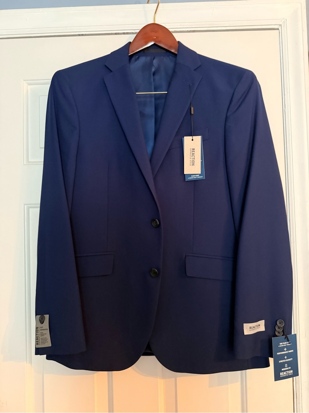 Kenneth Cole Navy Single-Breasted Two-Button Blazer NWT